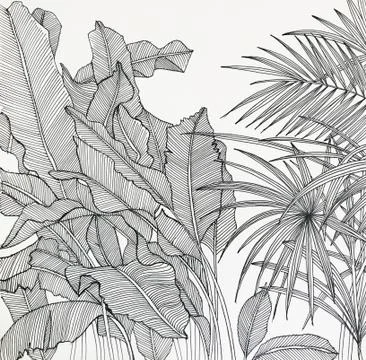 Pen drawing Illustrazione stock