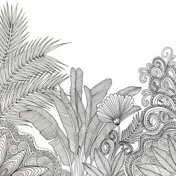 Pen drawing Illustrazione stock