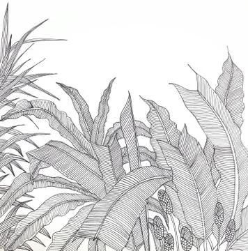 Pen drawing Illustrazione stock