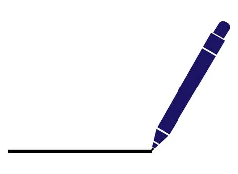 A Pen Drawing Line Stock Illustration