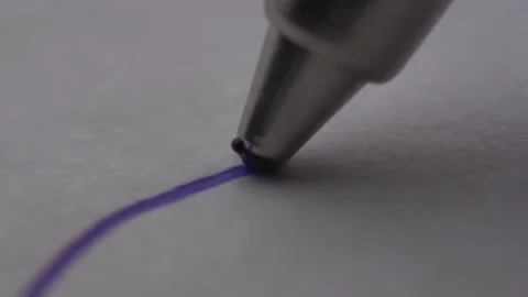 Pen Drawing a Squiggly Line on Paper. Stock Footage 267382075