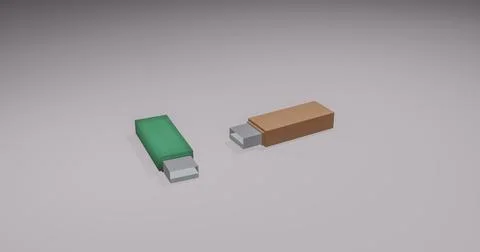 Pen drive or card reader 3d render illustration Image Stock Illustration