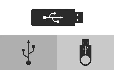Pen drive or Flash drive, usb icon Stock Illustration