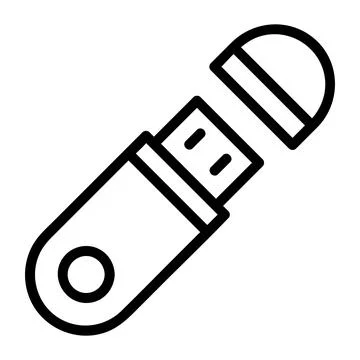 Pen Drive Vector Icon, Lineal style, from accounting icons collection 스톡 일러스트