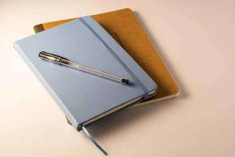 Pen excersise book taking notes Stock Photos