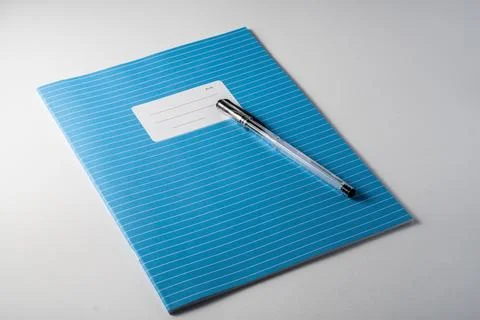 Pen excersise book taking notes Stock Photos