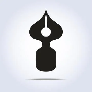 Pen feather icon. Vector illustration Stock Illustration