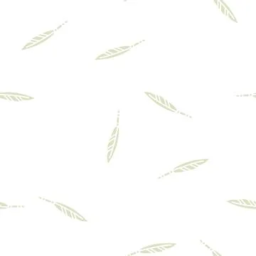Pen feather soft fluffy glyph seamless pattern Stock Illustration