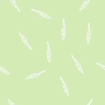 Pen feather soft fluffy line seamless pattern 스톡 일러스트