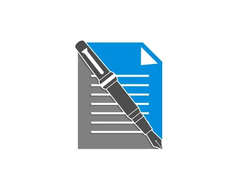 Pen in the file document vector illustration 스톡 일러스트