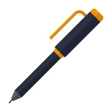 Pen flat clipart vector illustration Stock Illustration