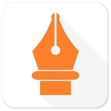 Pen flat icon Stock Illustration