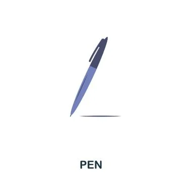 Pen flat icon. Premium style flat icon design. UI. Illustration of pen flat icon Stock Illustration