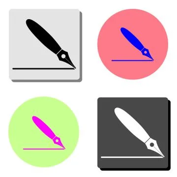 Pen. flat vector icon Illustrazione stock