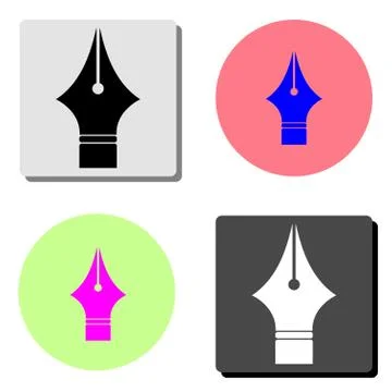 Pen. flat vector icon Stock Illustration