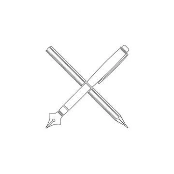 Pen. flat vector icon Stock Illustration