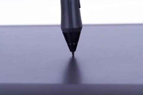Pen on graphic tablet Stock Photos