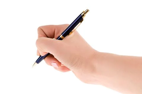 Pen in hand Stock Photos
