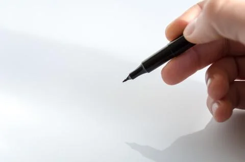 Pen in the hand Stock Photos