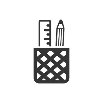 Pen Holder Icon Stock Illustration