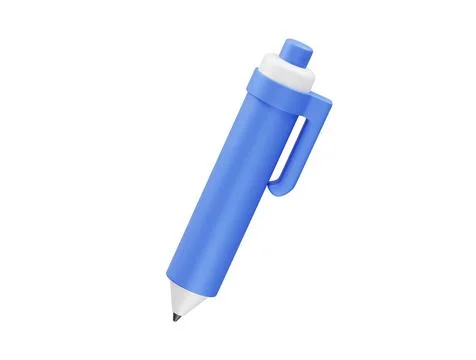 Pen icon 3d rendering illustration Stock Illustration