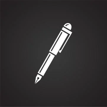 Pen icon on background for graphic and web design. Simple illustration. Internet Illustrazione stock