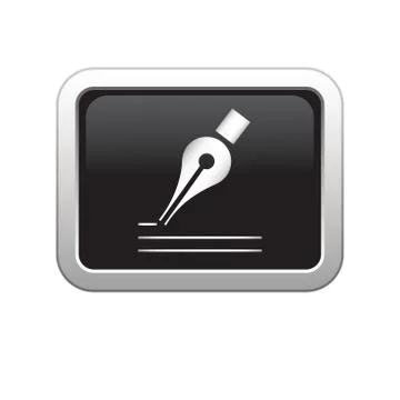 Pen icon black Stock Illustration