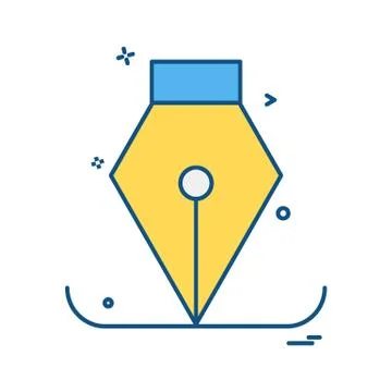 Pen icon design vector 스톡 일러스트