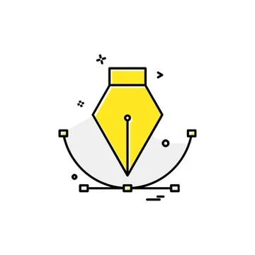 Pen icon design vector イラスト素材