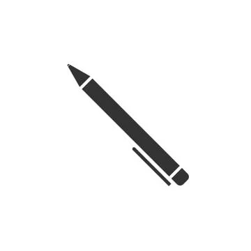 Pen icon flat Stock Illustration
