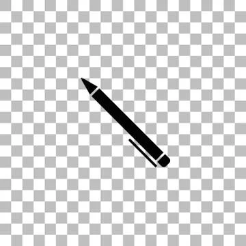 Pen icon flat Stock Illustration