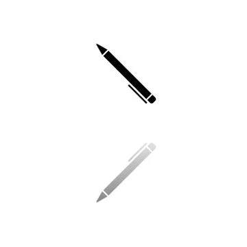 Pen icon flat Stock Illustration