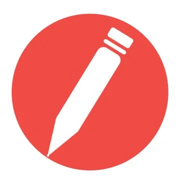 Pen icon flat vector design Stock Illustration