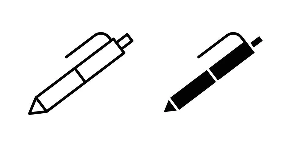 Pen icon graphic element. web icon set Stock Illustration