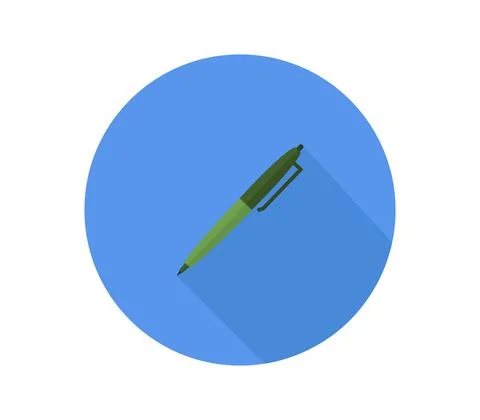 Pen icon illustrated in vector on white background Stock Illustration