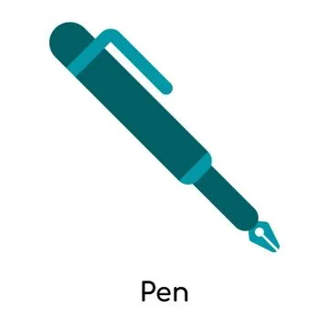 Pen icon isolated on white background Free Stock Illustration