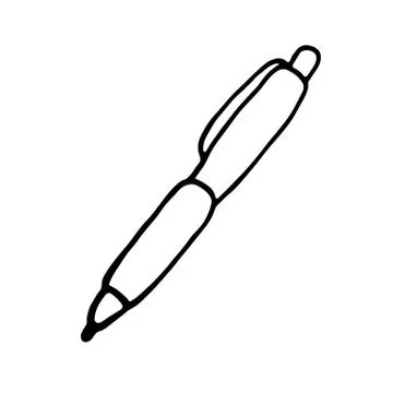 Pen icon. Outlined Stock Illustration