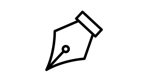 A pen icon representing tools for writing and drawing. Stock Footage 334998255