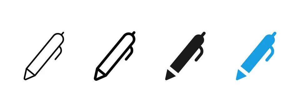 Pen icon representing writing, editing and document signing. Concept of con.. イラスト素材