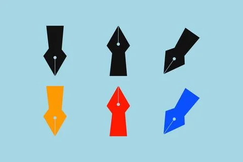 Pen icon set vector illustration. Journalism conceptual object Stock Illustration