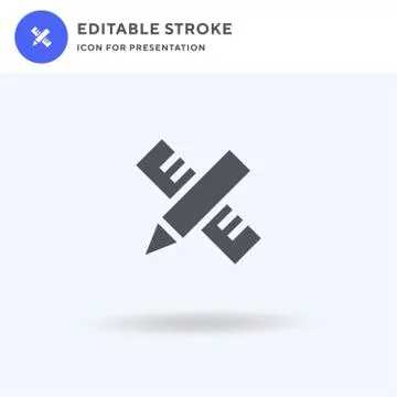 Pen icon vector, filled flat sign, solid pictogram isolated on white, logo Illustrazione stock