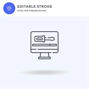 Pen icon vector, filled flat sign, solid pictogram isolated on white, logo Illustrazione stock