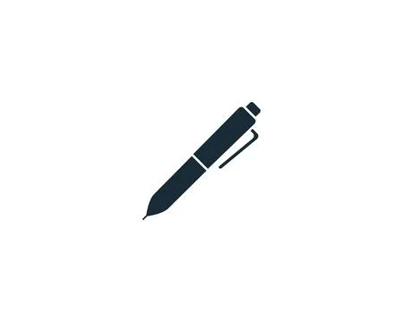 Pen Icon Vector Logo Template Illustration Design Stock Illustration