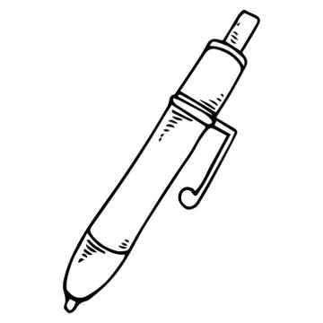 Pen icon. Vector of a pen. Hand drawn  pen. Stock Illustration