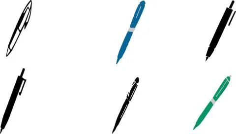 Pen icon on white background Stock Illustration