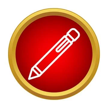 Pen icon for writing and editing documents Stock Illustration