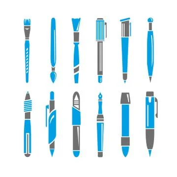 Pen icons Stock Illustration