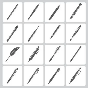 Pen icons Stock Illustration