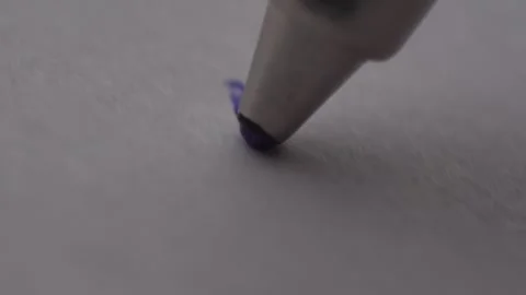 Pen Inscribing Plus Sign on Paper. Stock Footage 267381967