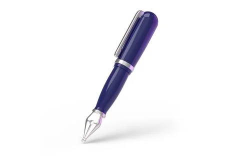 Pen isometric for writing on documents 3d render Illustrazione stock